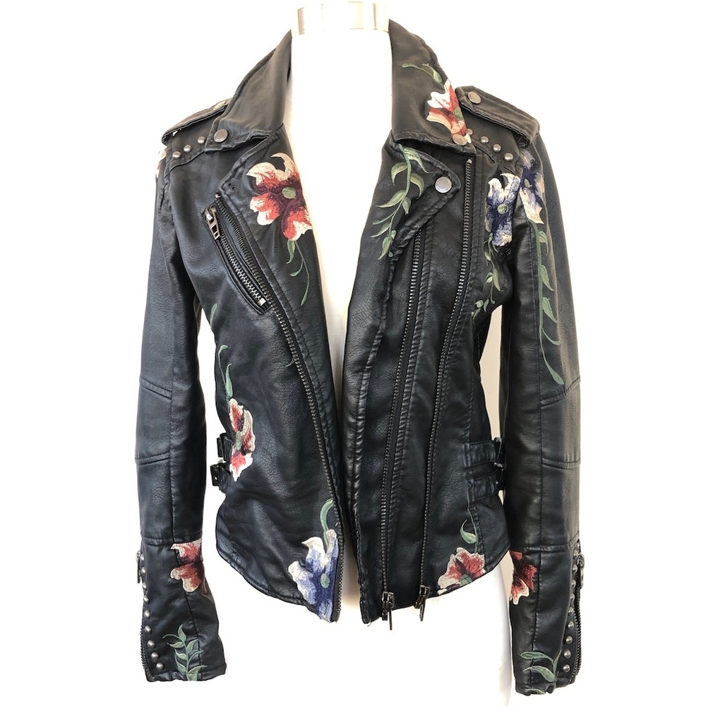 BLANK NYC Floral Leather Jacket - Picture 5 of 6